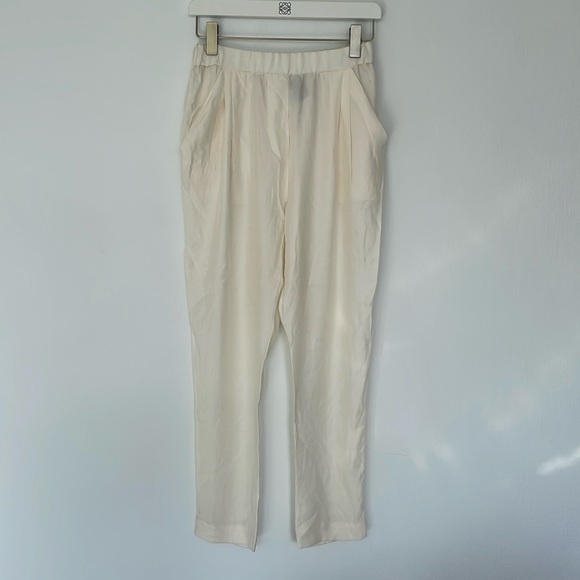 3.1 Phillip Lim Cream Draped Pocket Elasticized Waist Trousers - Picture 2 of 9